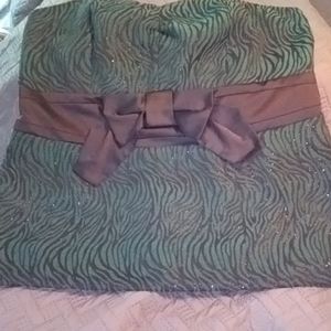 Dressy halter top animal print